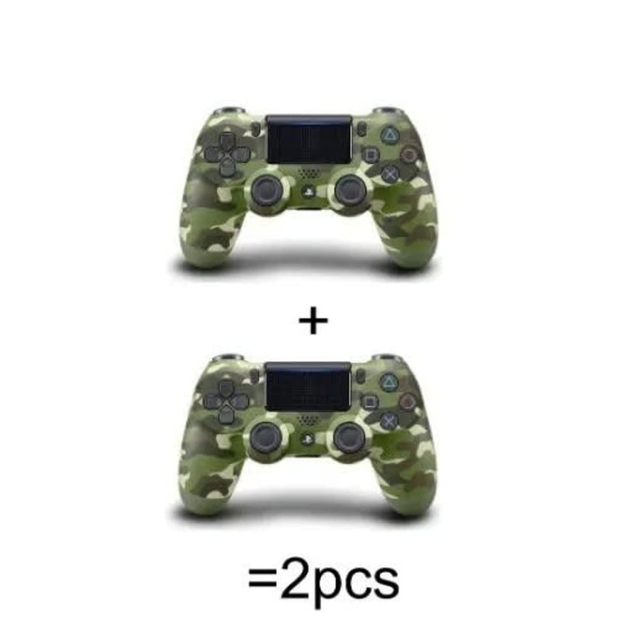 Sony Ps4 Controller With Touchpad Lightbar - Green Camo - 2pcs