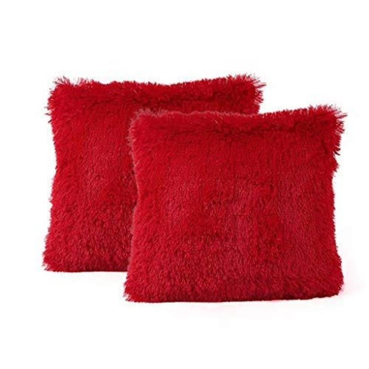 Fluffy discount red pillows