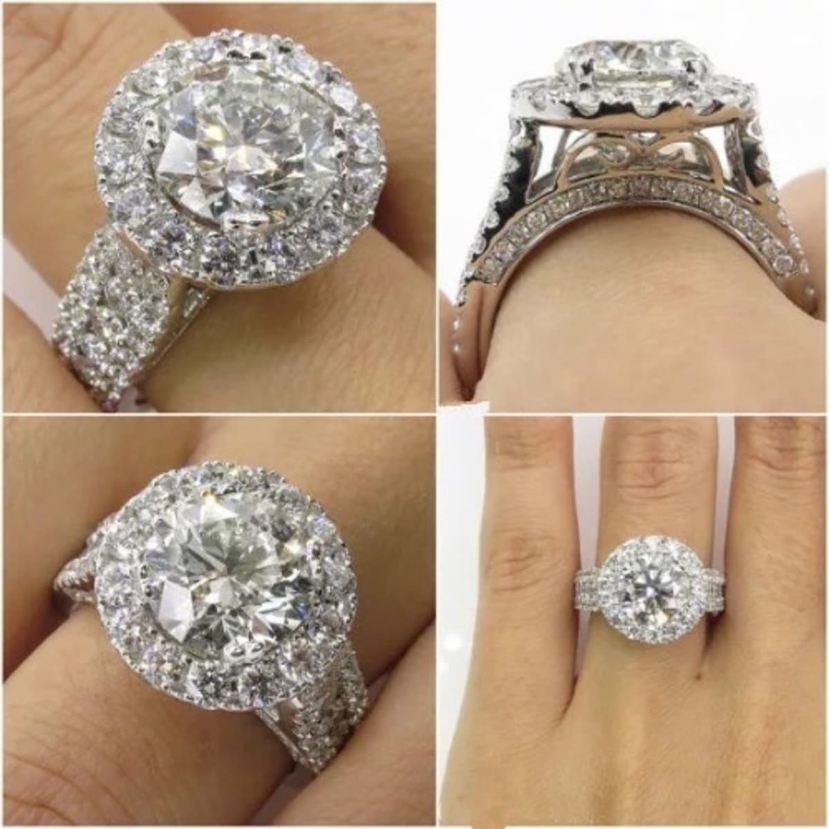 Huge cubic hotsell zirconia engagement rings