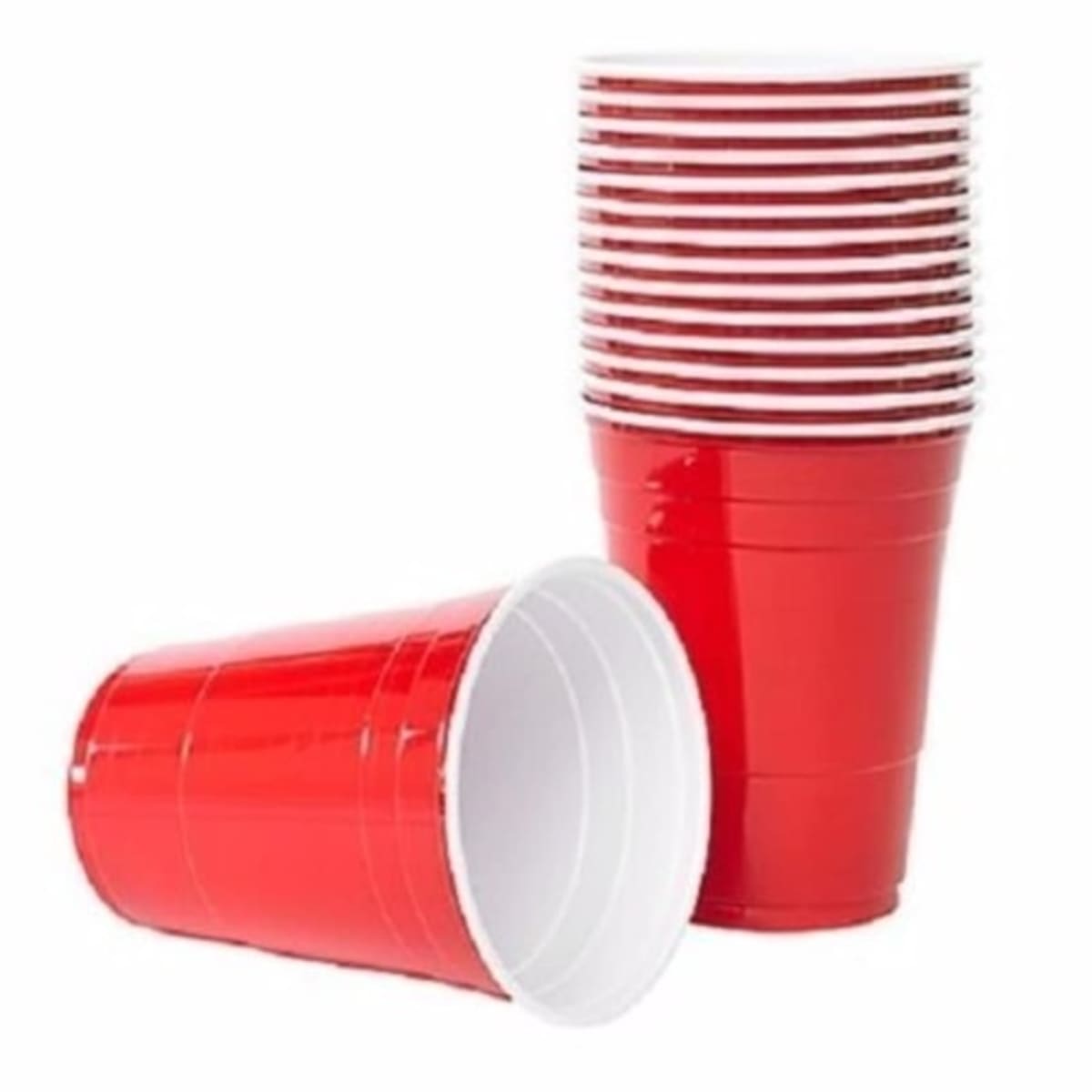 50pcs Simple Disposable Cup, Red Paper Cup, For Party