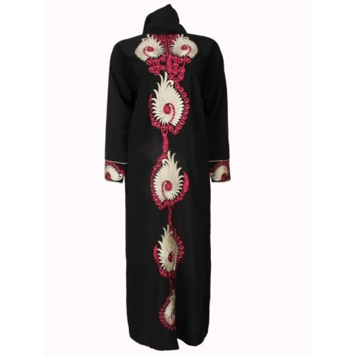 Ladies Abaya Dress With Wine Design Black Konga Online Shopping