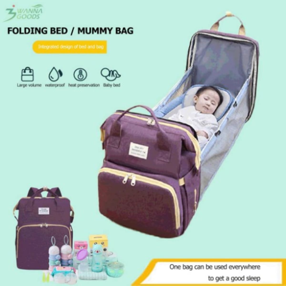 Baby bag and bed in one sales