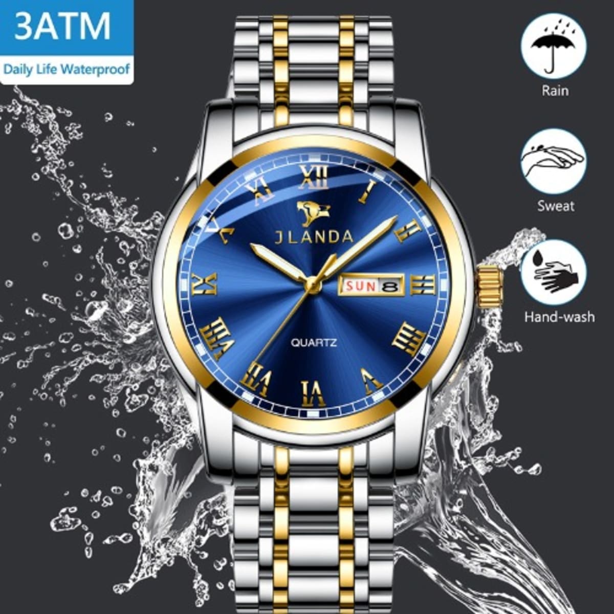 Stainless Steel Luxury Waterproof Quartz Jlanda Watch Konga