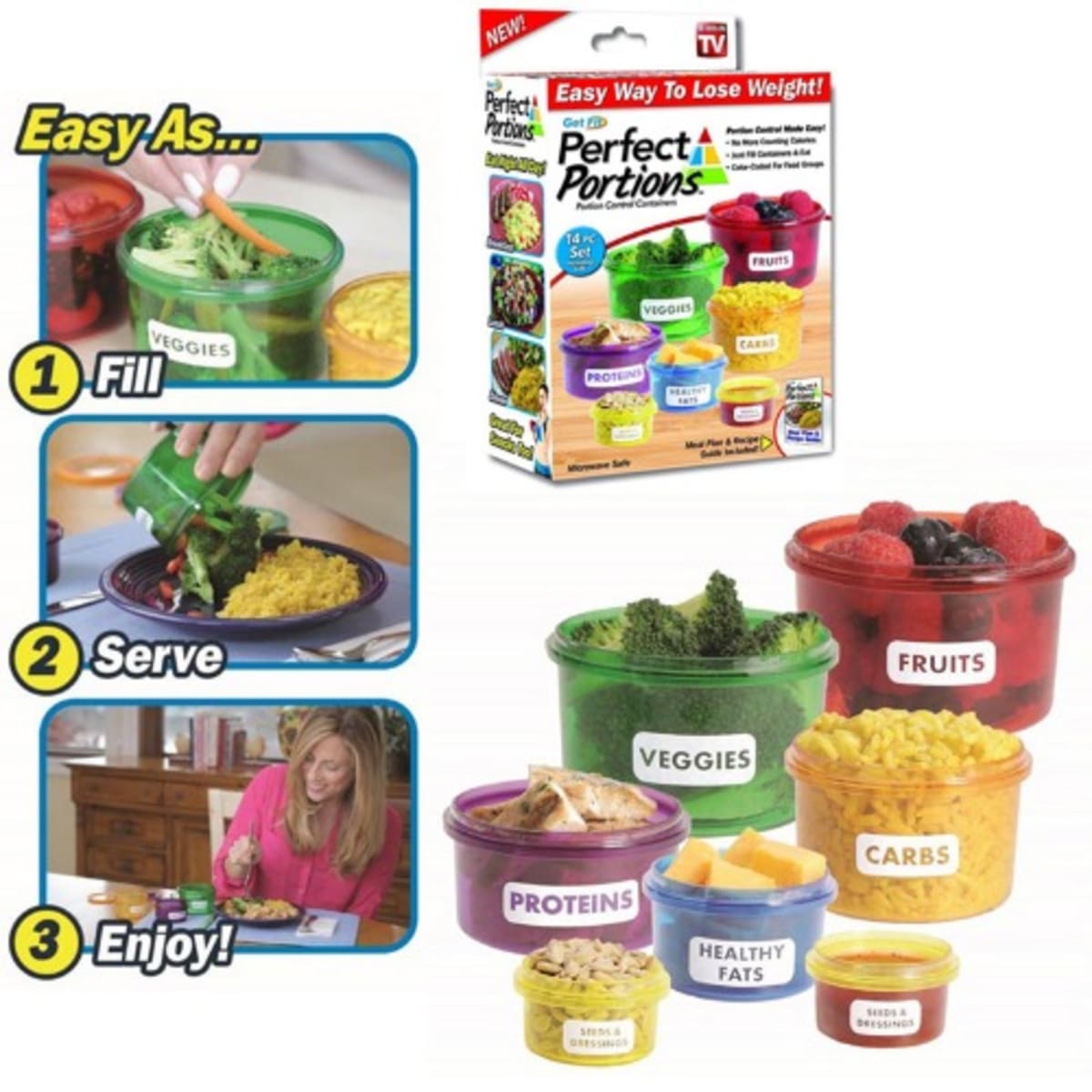 14pc Portion Control Set with Guide