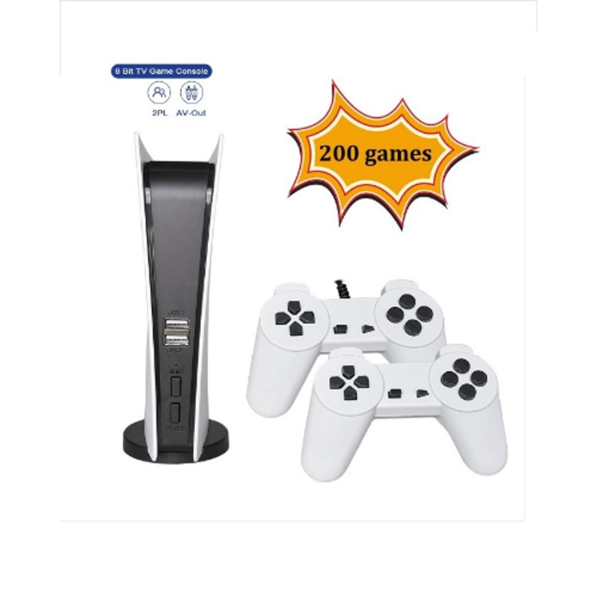 Kids Video Game Console 8 Bit With 200 Inbuilt Games Av Konga