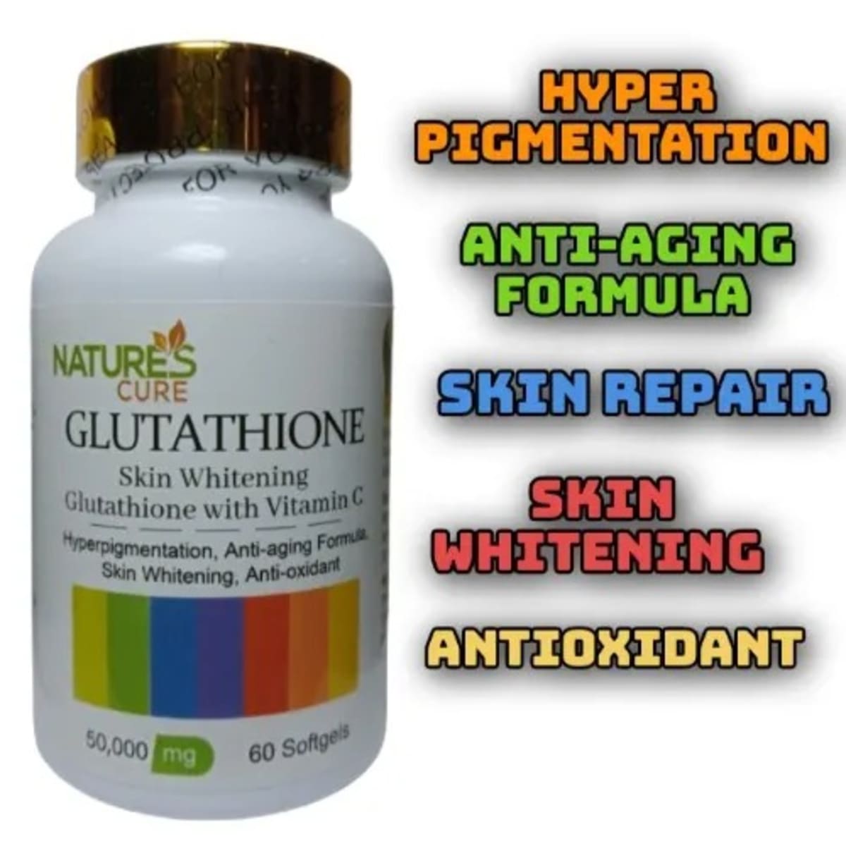 Nature s Cure Skin Whitening Glutathione Vitamin C For Glowing