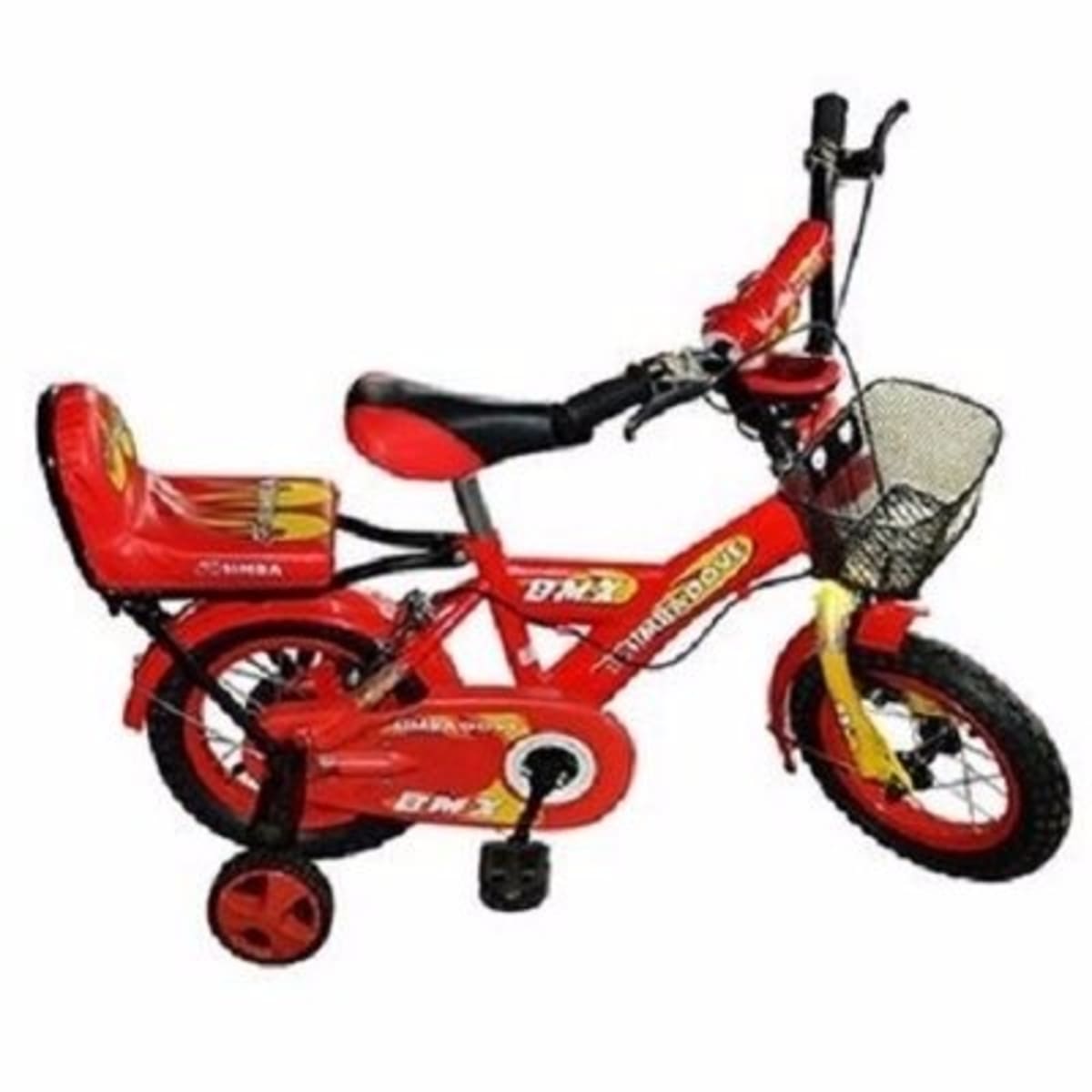 Children's bicycle top with training wheels