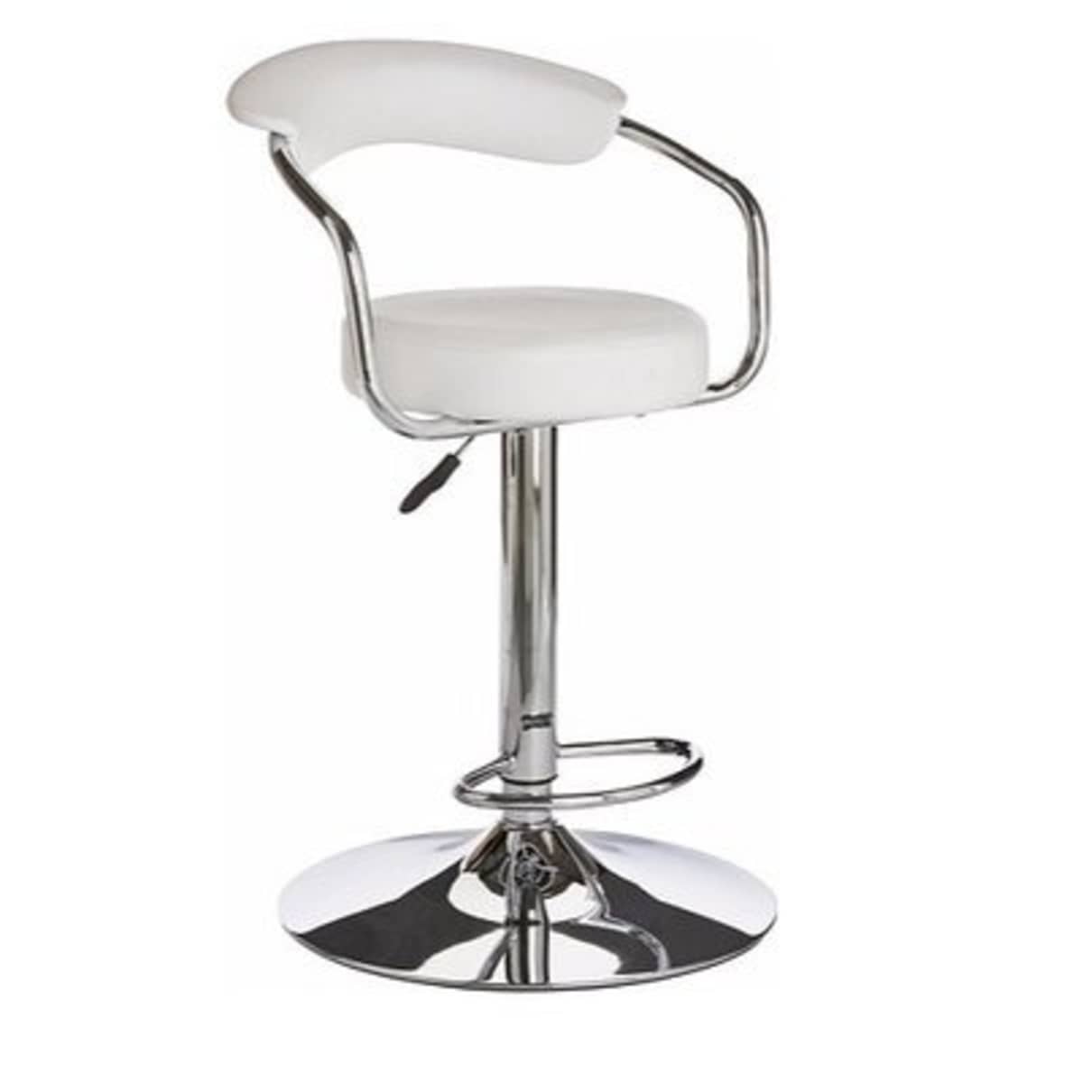 White bar stool with backrest store