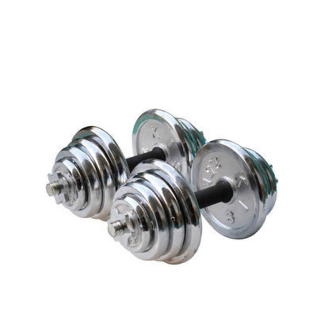 15kg chrome dumbbell best sale set