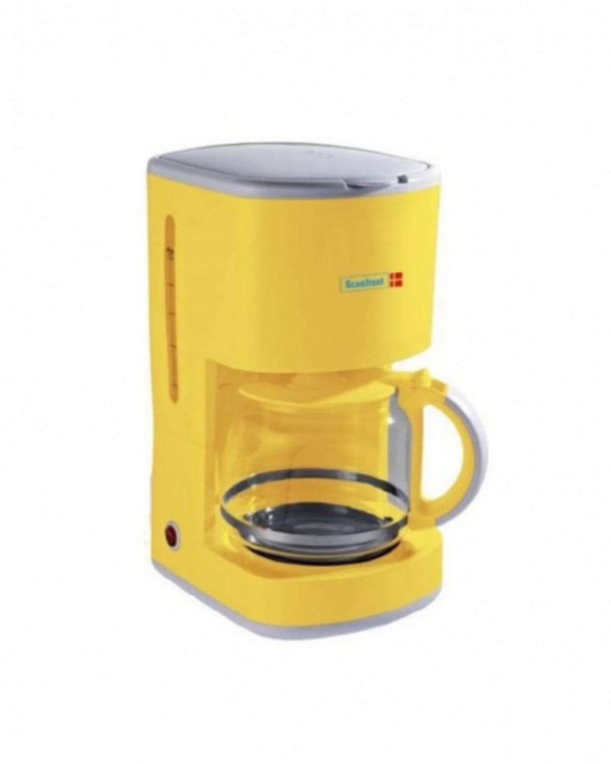 Premium AI Image  A yellow coffee maker with a coffee pot on a scale.