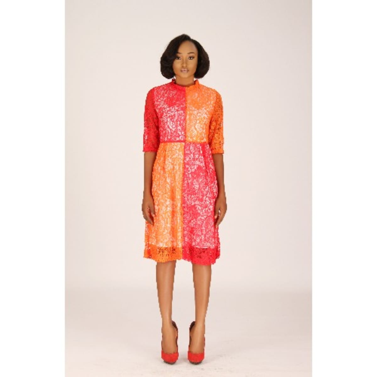 Colour block dress zara discount