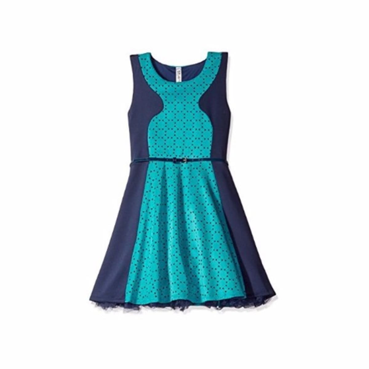 Colour block discount skater dress