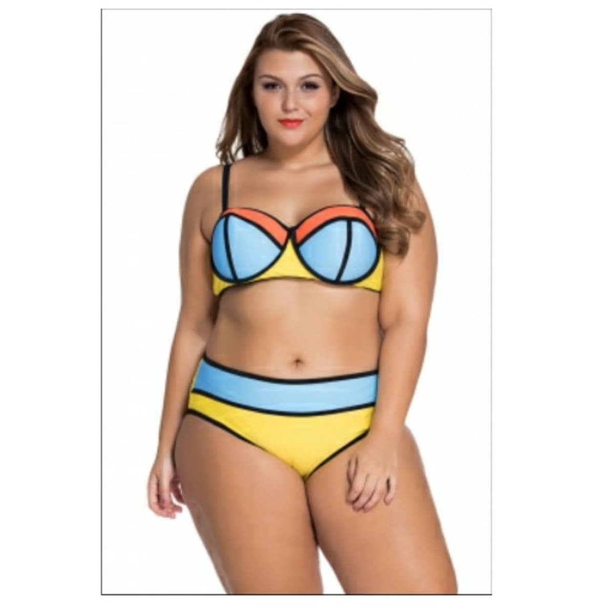 Yellow plus outlet size swimsuit