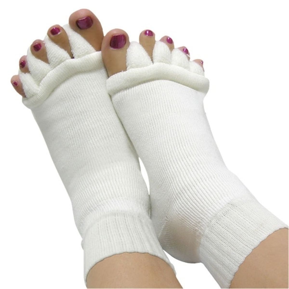 soft & Beautiful Comfy Toes Foot Alignment Socks Toe Spacer