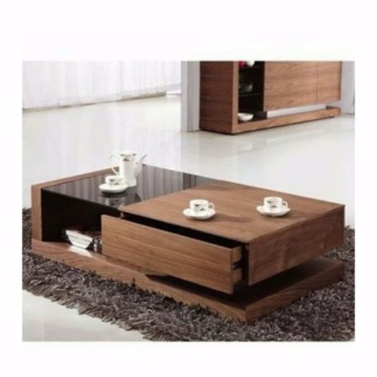 Brown deals center table