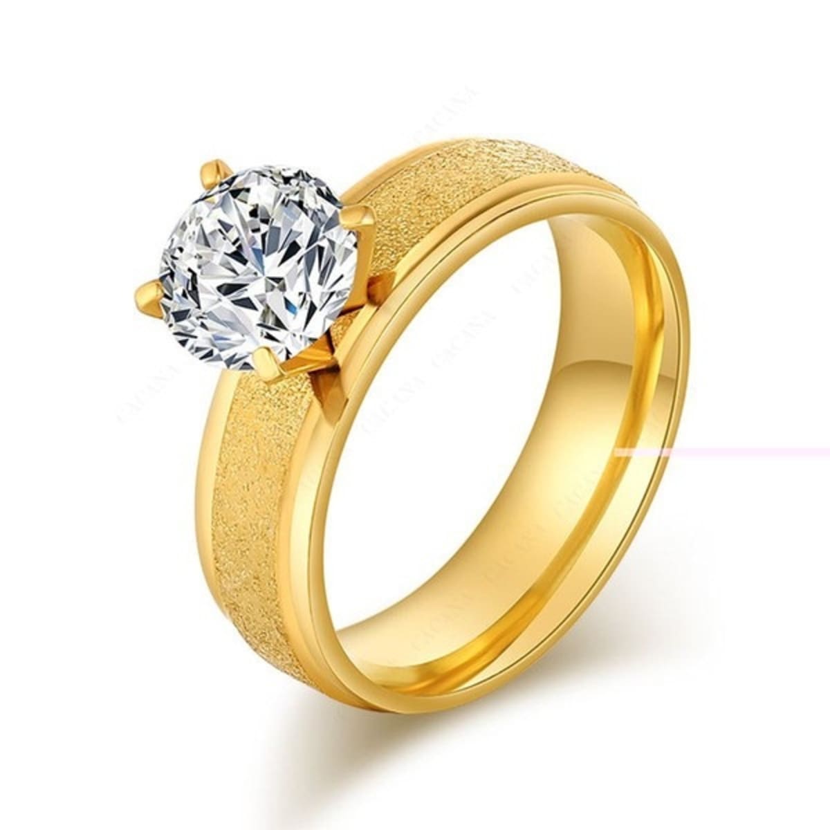 Gold zirconia engagement rings online