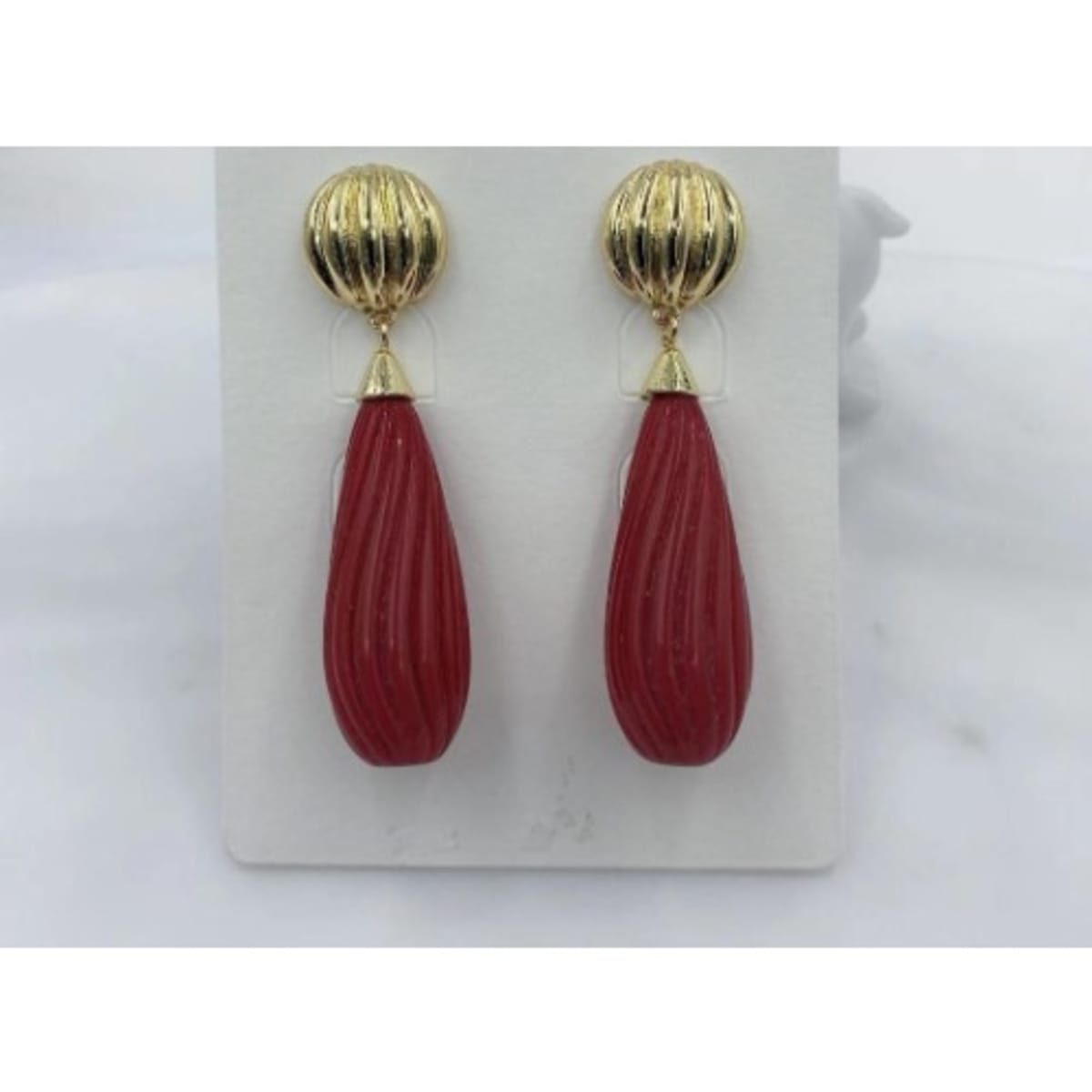 Ladies Drop Earrings Red