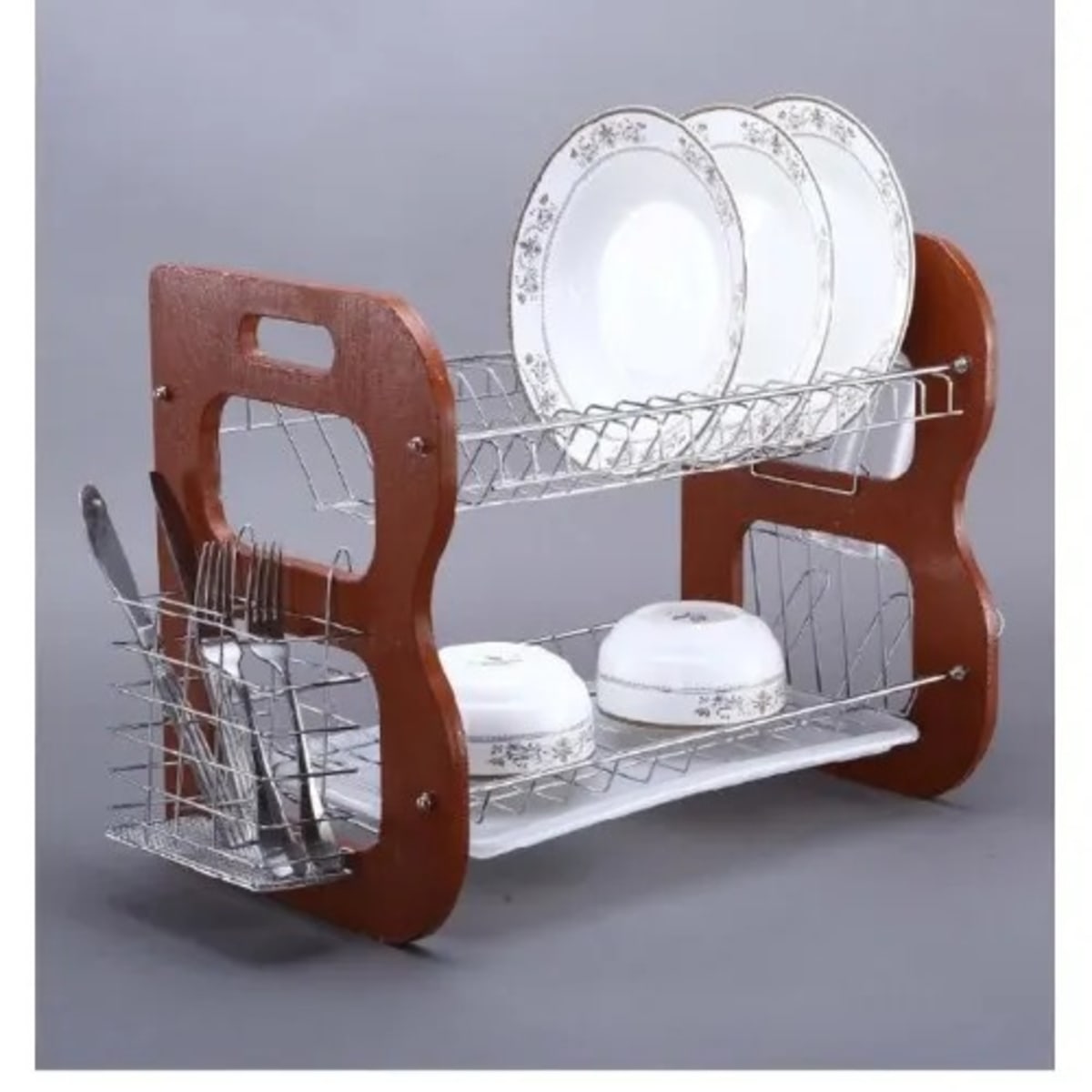 Generic Quality Double Layer Dish Rack/ Drainer With Cover