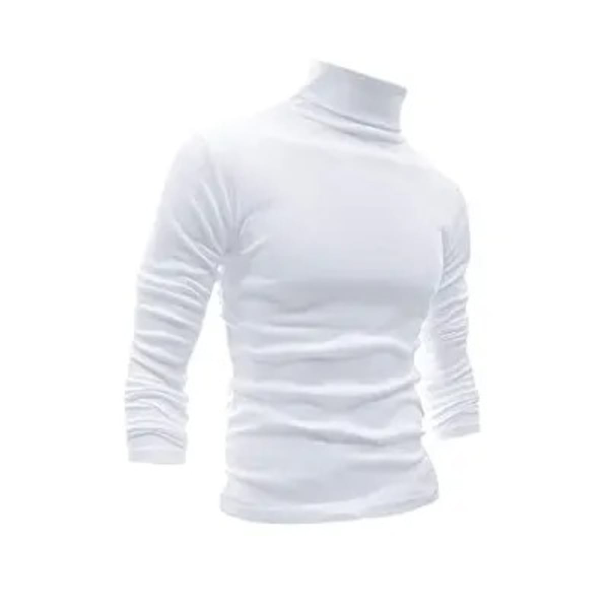 Mens white turtleneck shirt clearance