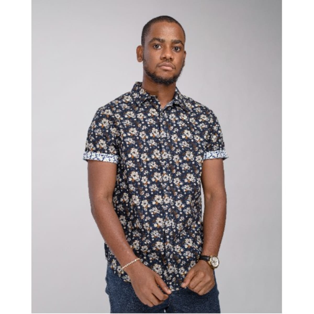 Mens floral shirt best sale and shorts