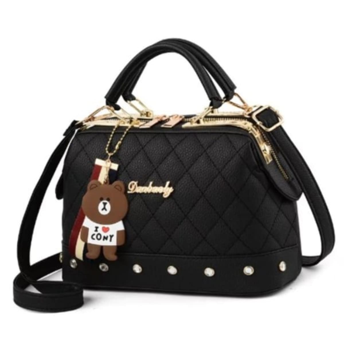 Ladies European Shoulder Hand Bag Black Color