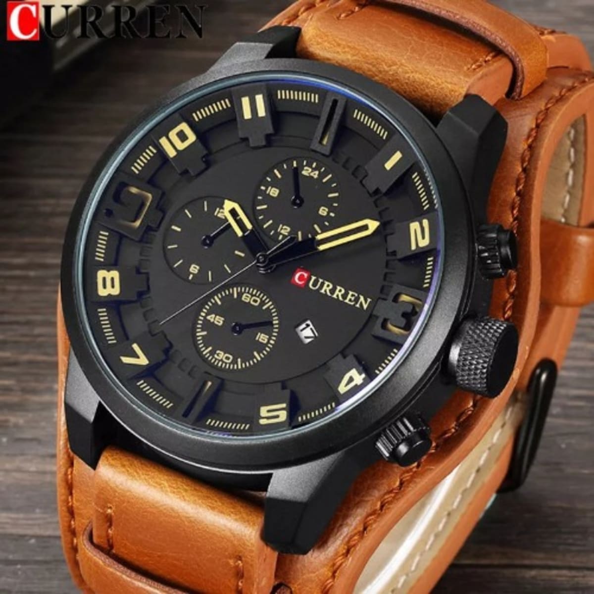 Curren watch leather 2025