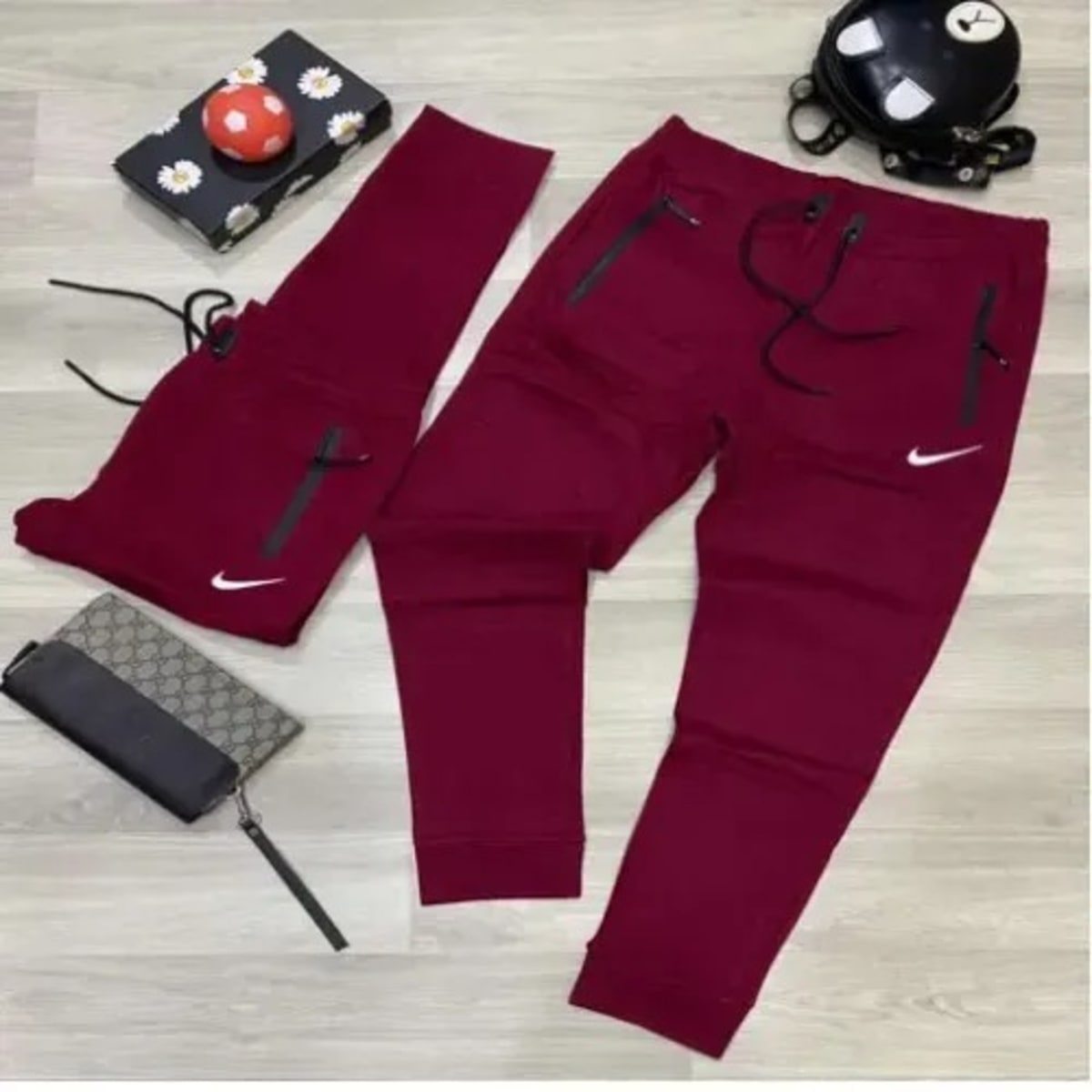 Wine red joggers deals