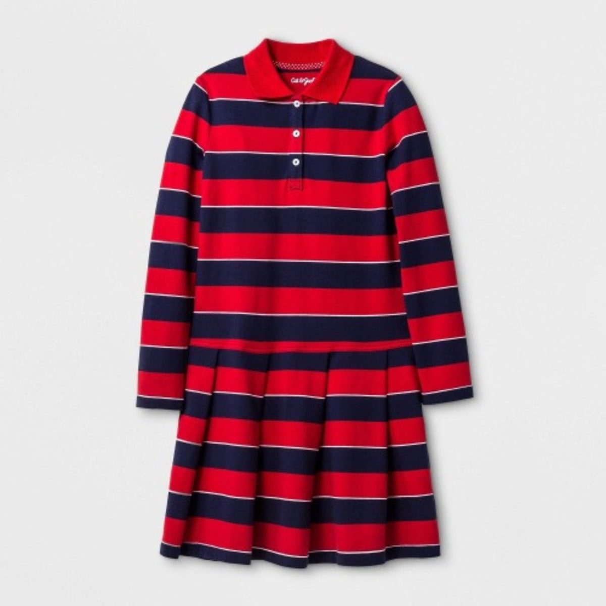 Girls long hot sale sleeve polo dress