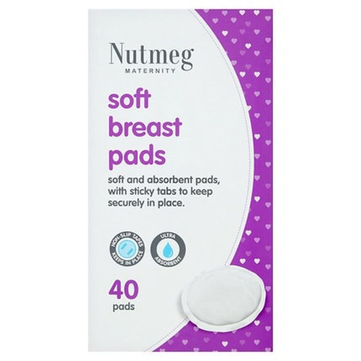 Nutmeg Soft Breast Pads - 40 Per Pack