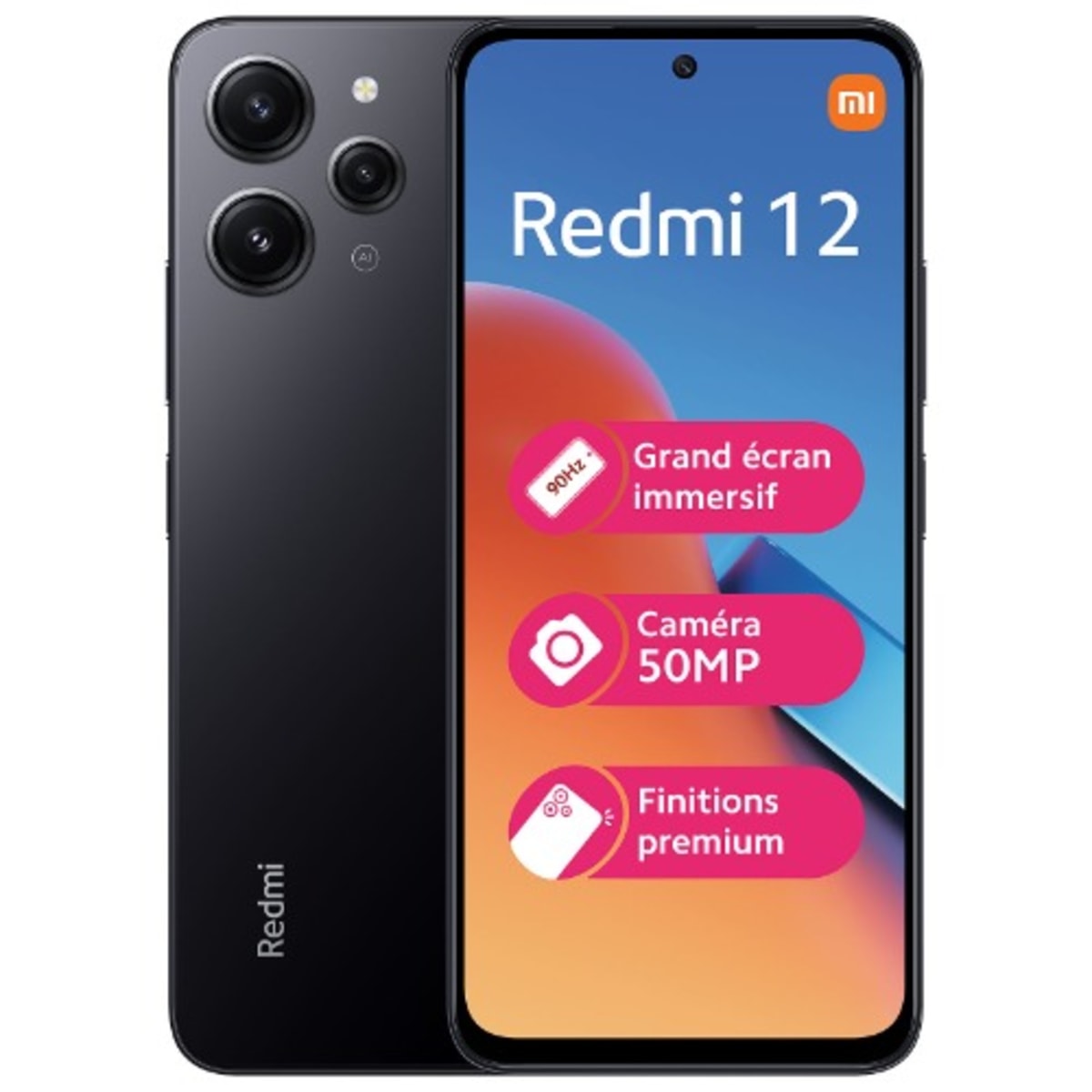 Xiaomi Redmi 12 - 6.79 - 4GB RAM - 128GB ROM - 4G LTE - Dual SIM - 50MP -  Fingerprint - 5000mAh - Black