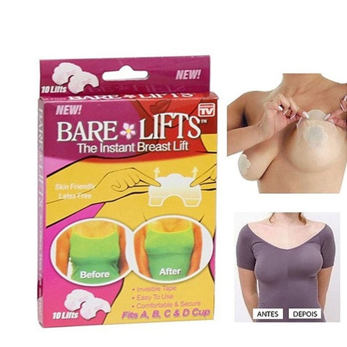 Women's Invisible Sagging Breast Lift Bra Tape - 10 Pieces