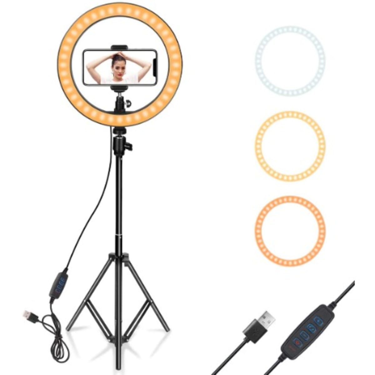 Tripod stand discount with light