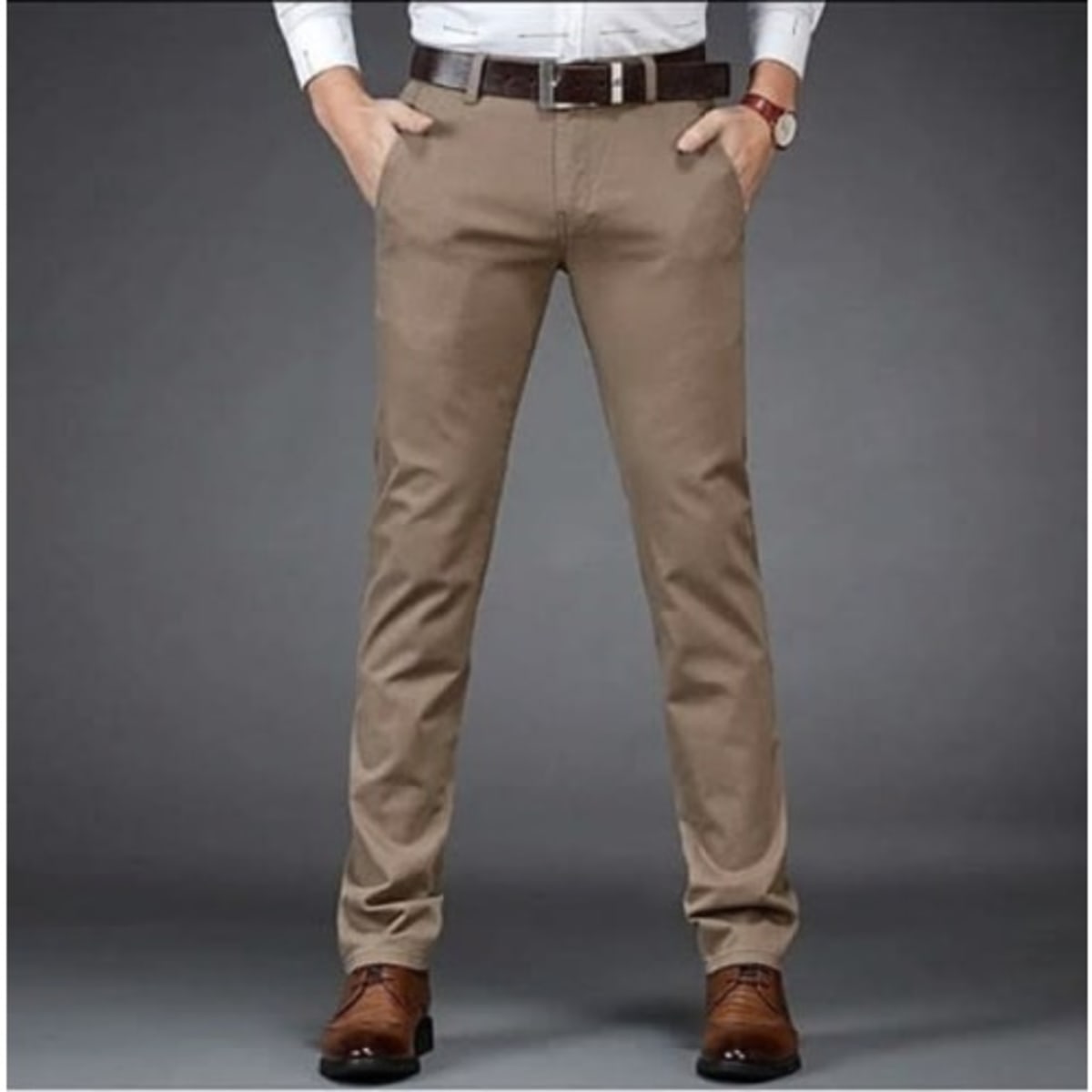Buy Online Plus Size Men Beige Chinos Trousers at best price  Plussin