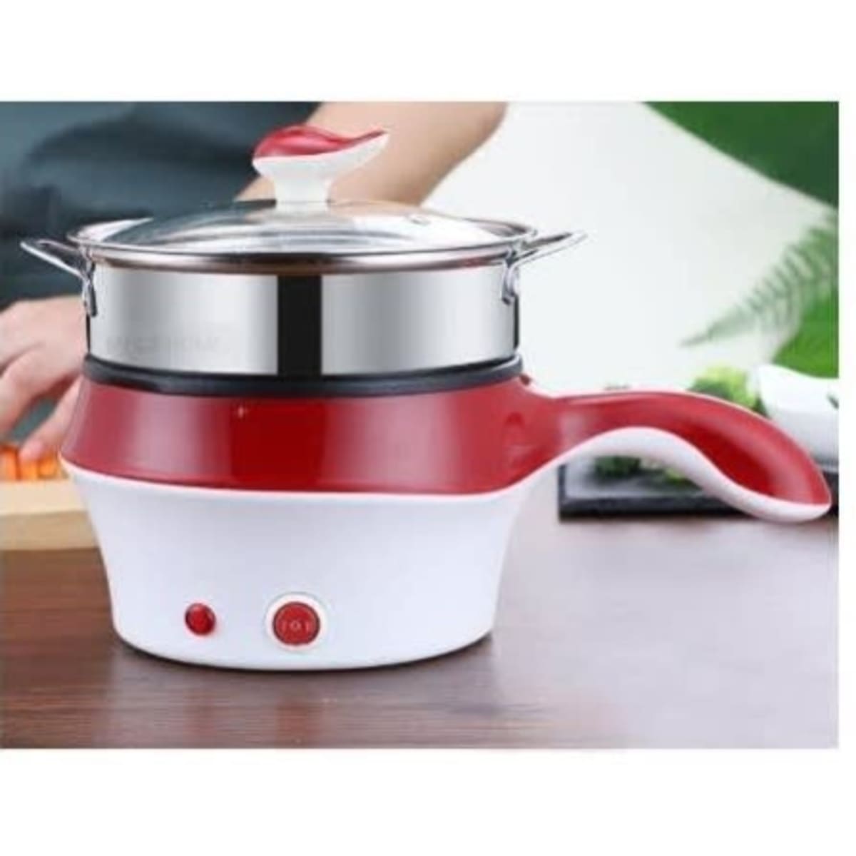 Double Layer Multi function Non stick Frying Pan Electric Rice