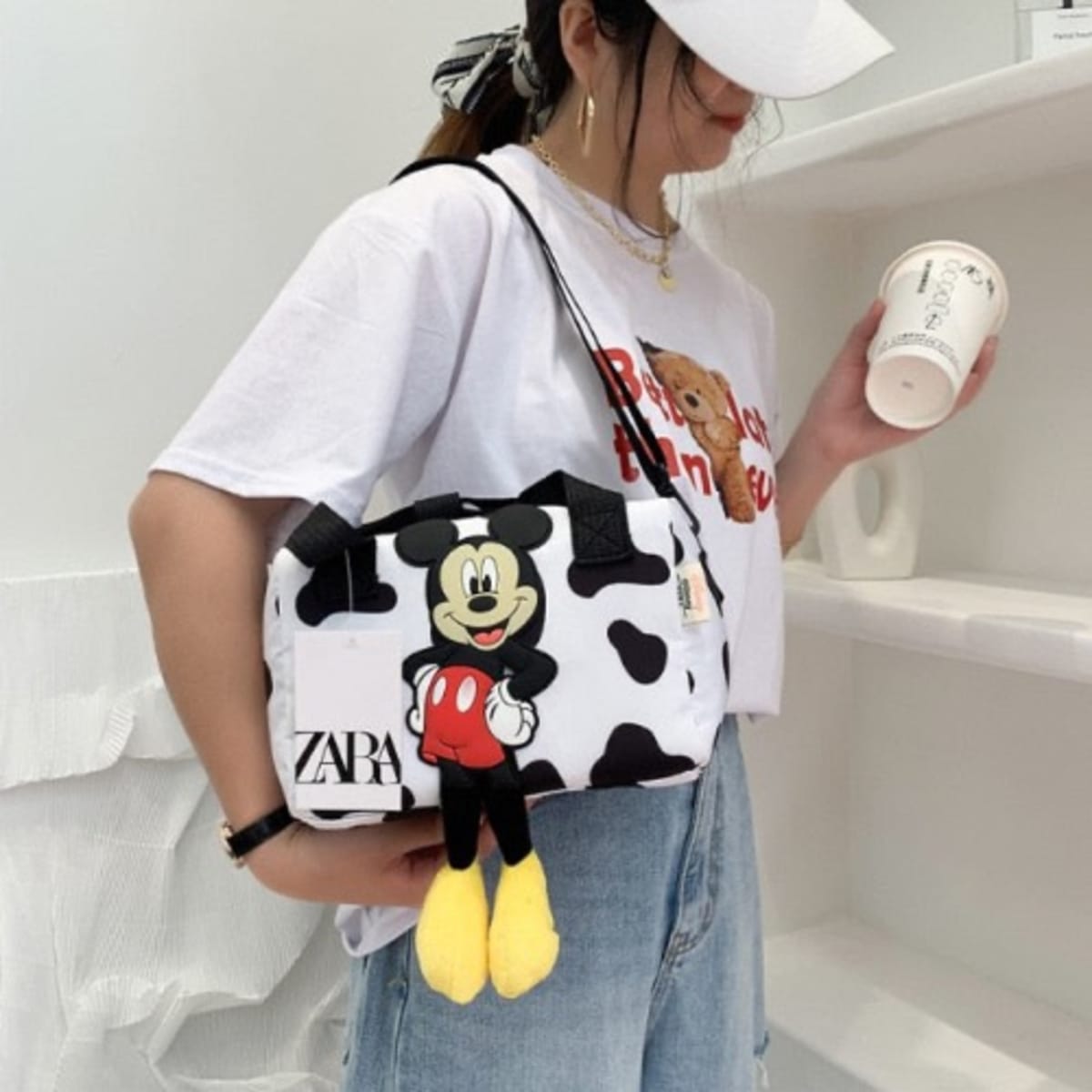 Zara mickey top sling bag