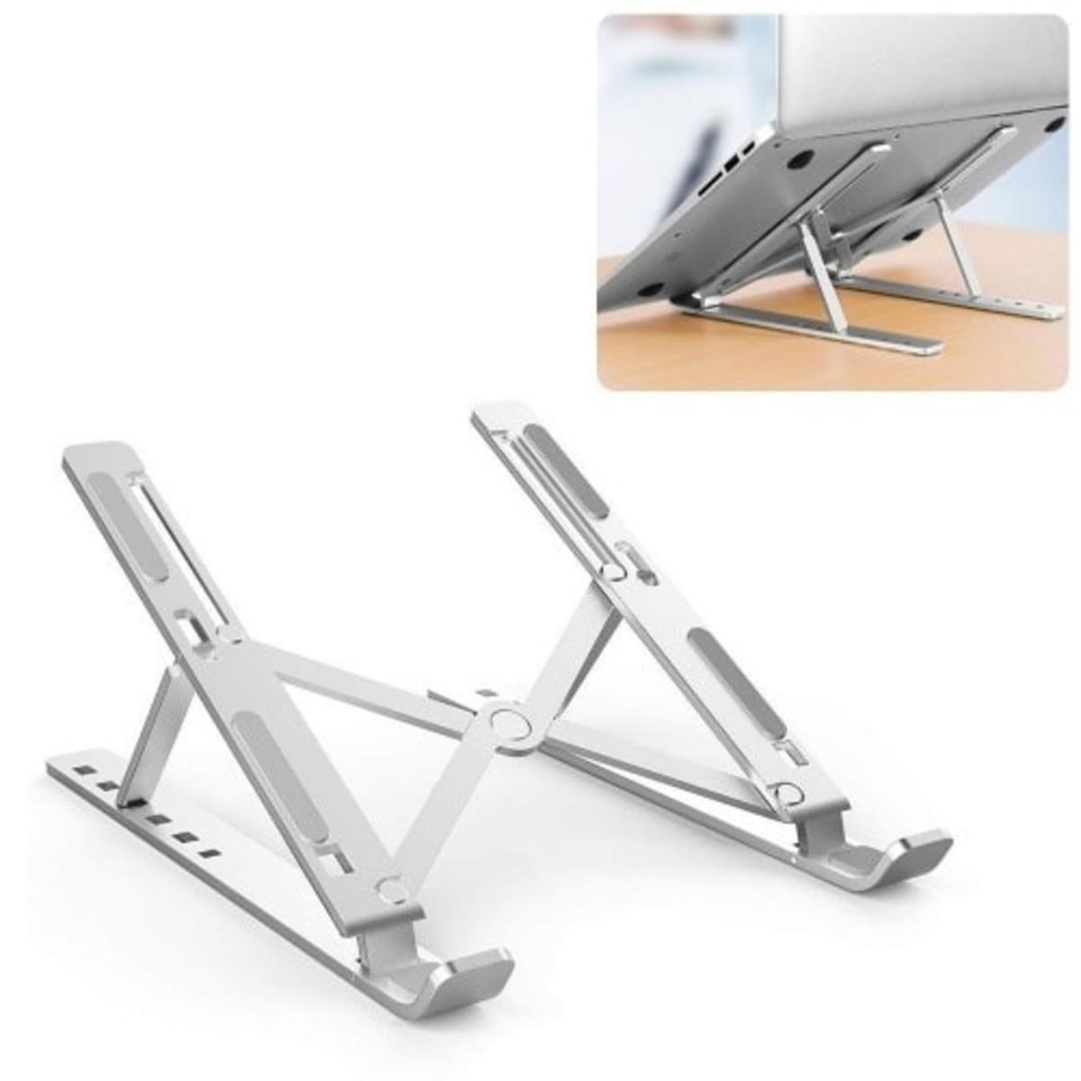 Adjustable tabletop laptop shop stand