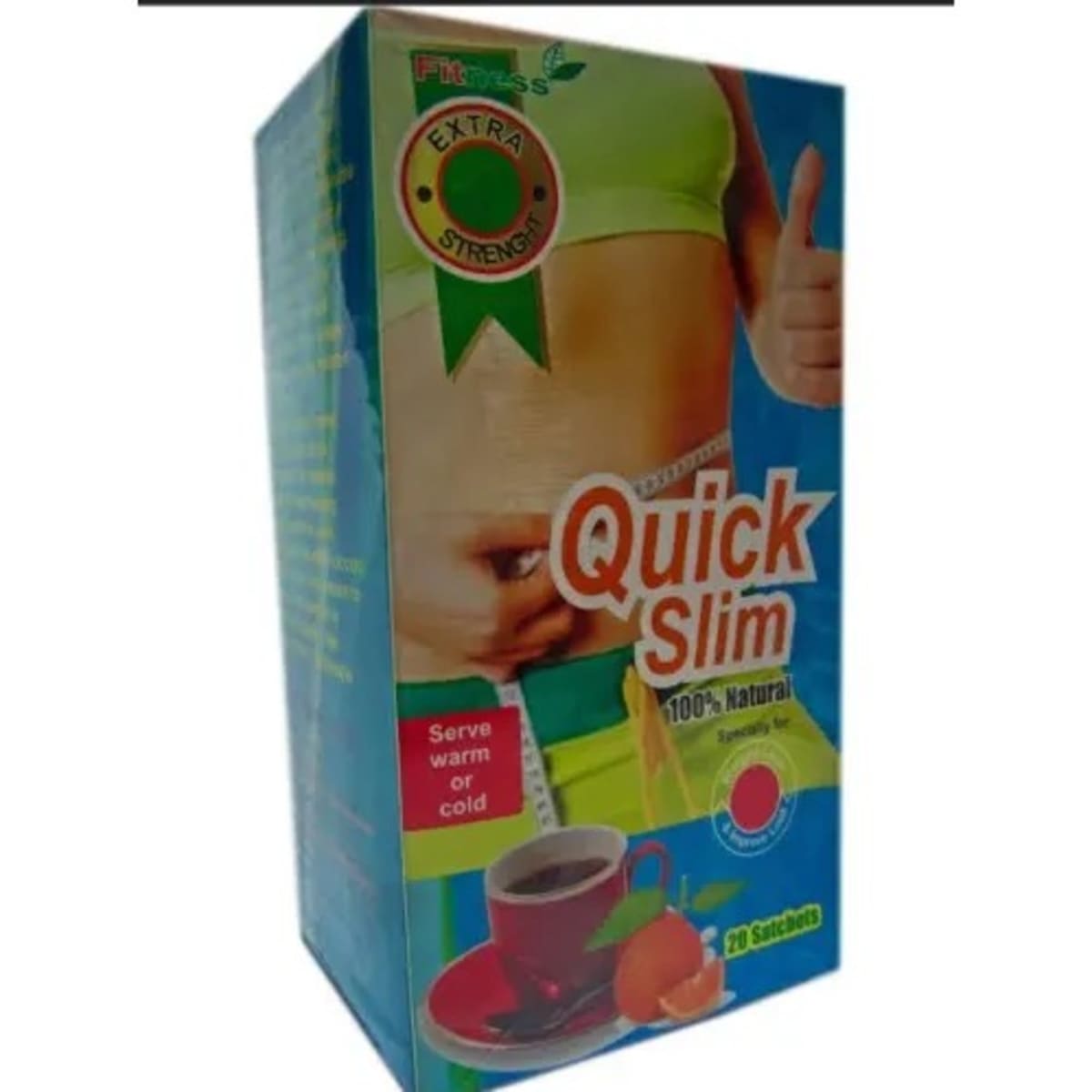 Quick Slim Natural Weight Loss Tea - Fast Action - 20 Sachets