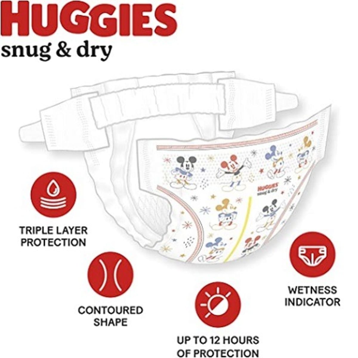 Huggies Size 6 Diapers, Snug & Dry Baby Diapers, Size 6 (35+ lbs), 104 Count