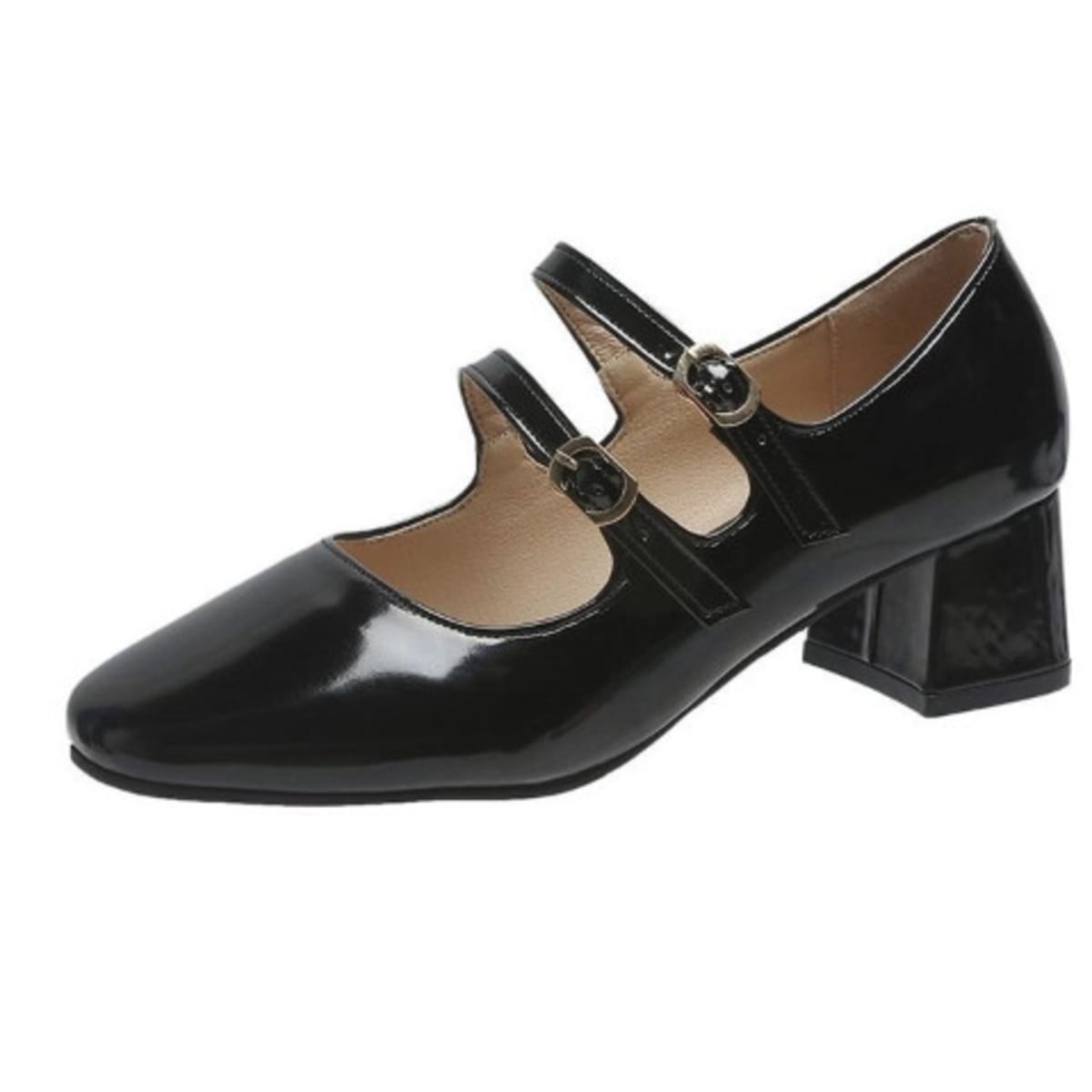 Two Straps Buckles Patent Cover Shoes Konga Online Shopping