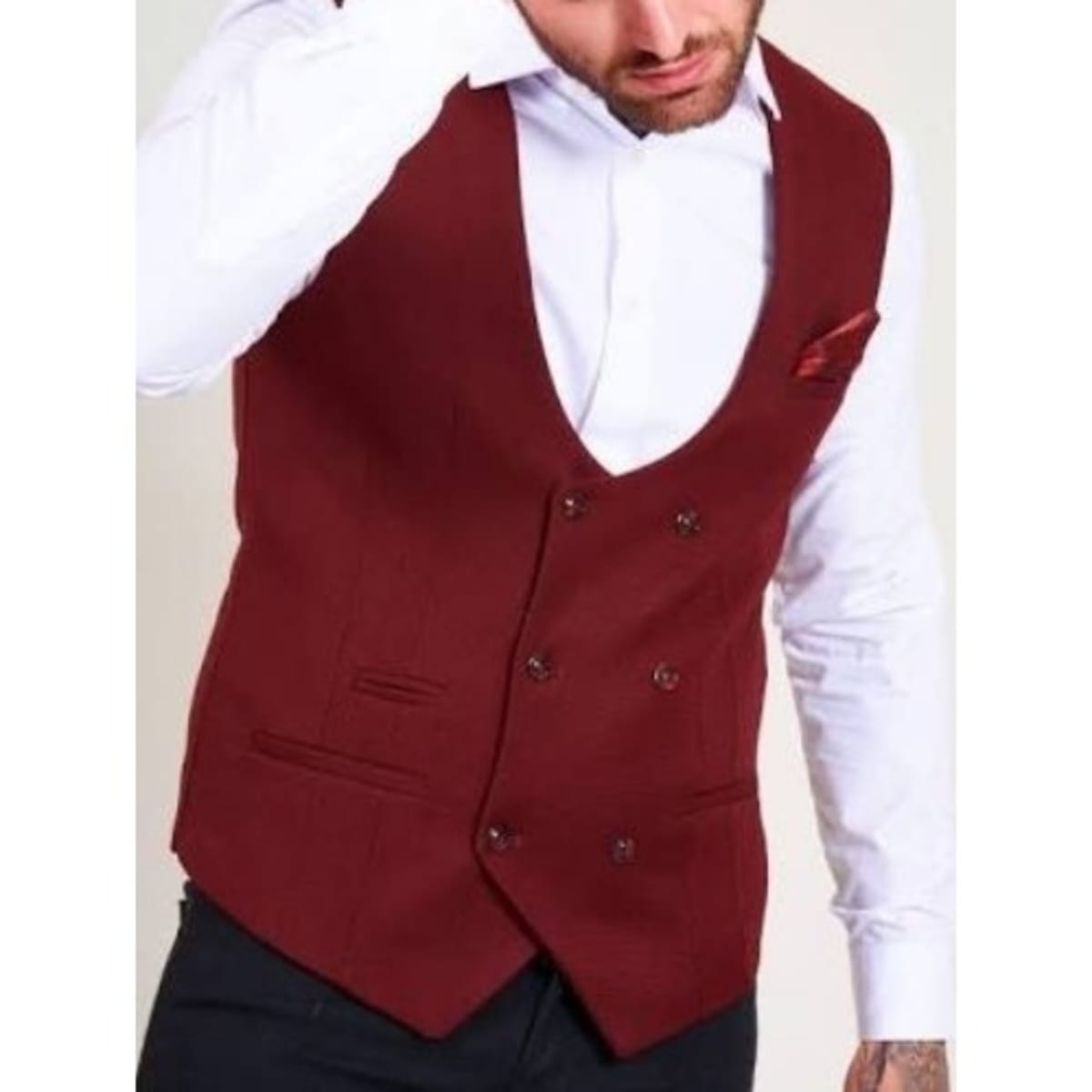Wine online red waistcoat