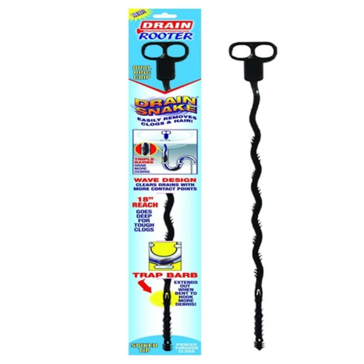 Plastic drain snake sale