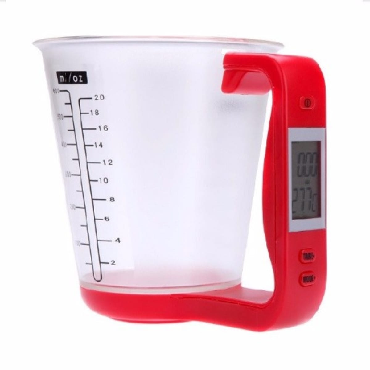 plastic digital measuring cup and spoons