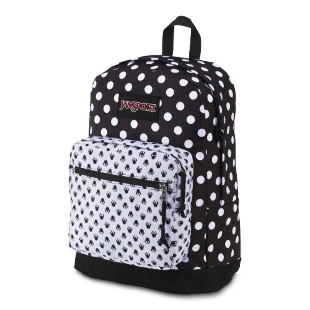 Black and white discount polka dot jansport backpack