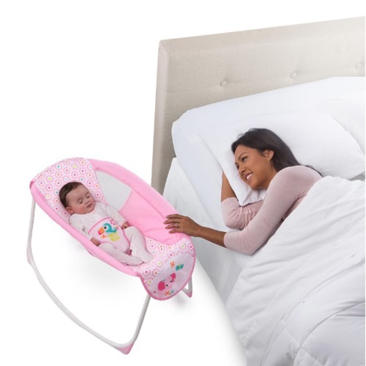 Bright Starts Jungle Blooms Rocking Sleeper Pretty In Pink