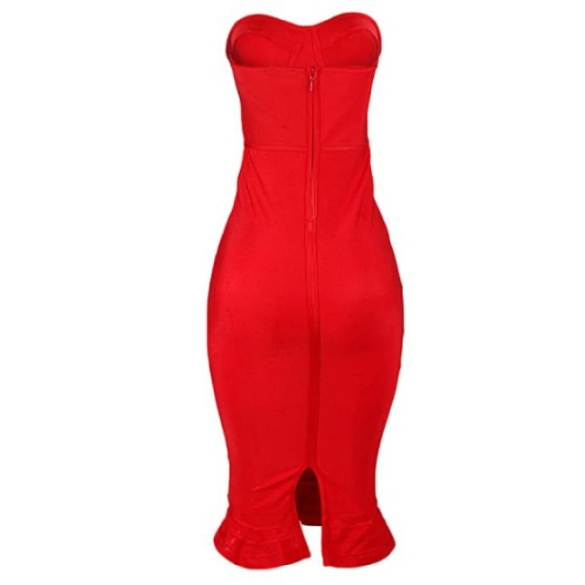 Pettigirl Red Bandage Frill Hem Midi Dress Konga Online Shopping