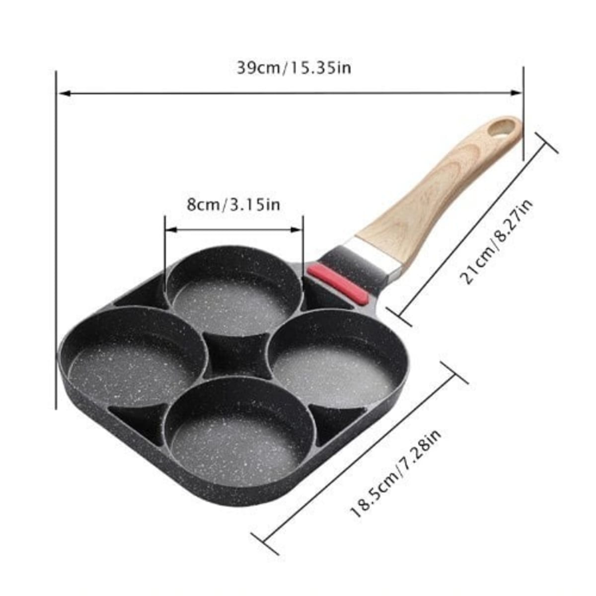Aluminum 4-Hole Frying Pan
