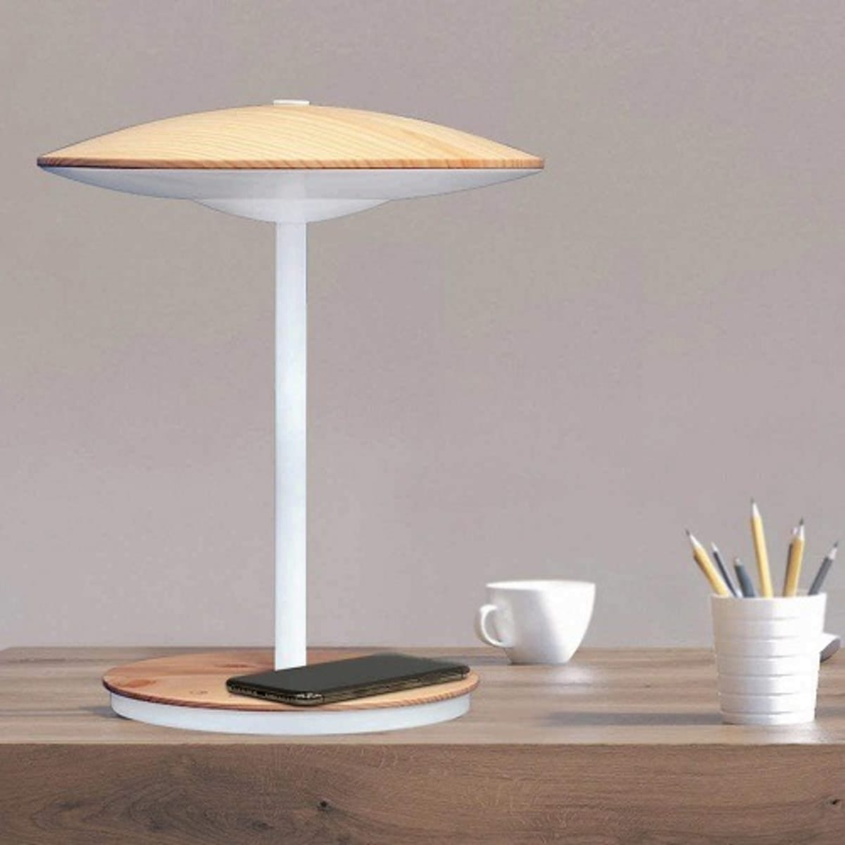 Ultrabrite LED Desk Lamp with Mood Night Light Qi Wireless