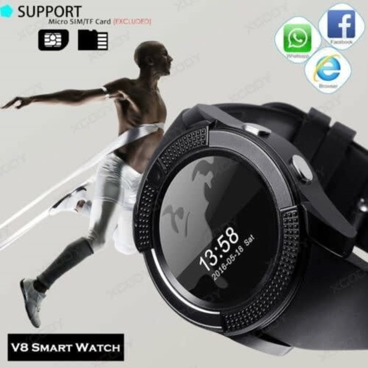 Generic v8 bluetooth smart watch hot sale