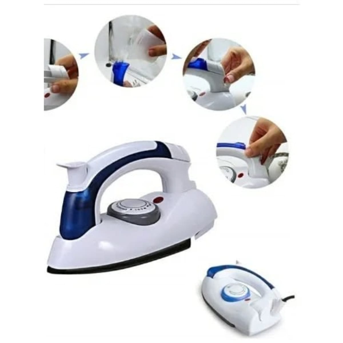 Foldable steam shop iron