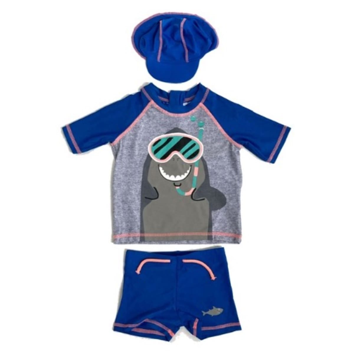 Primark Baby Boys Shark Swimwear Sun Protection Set With Hat
